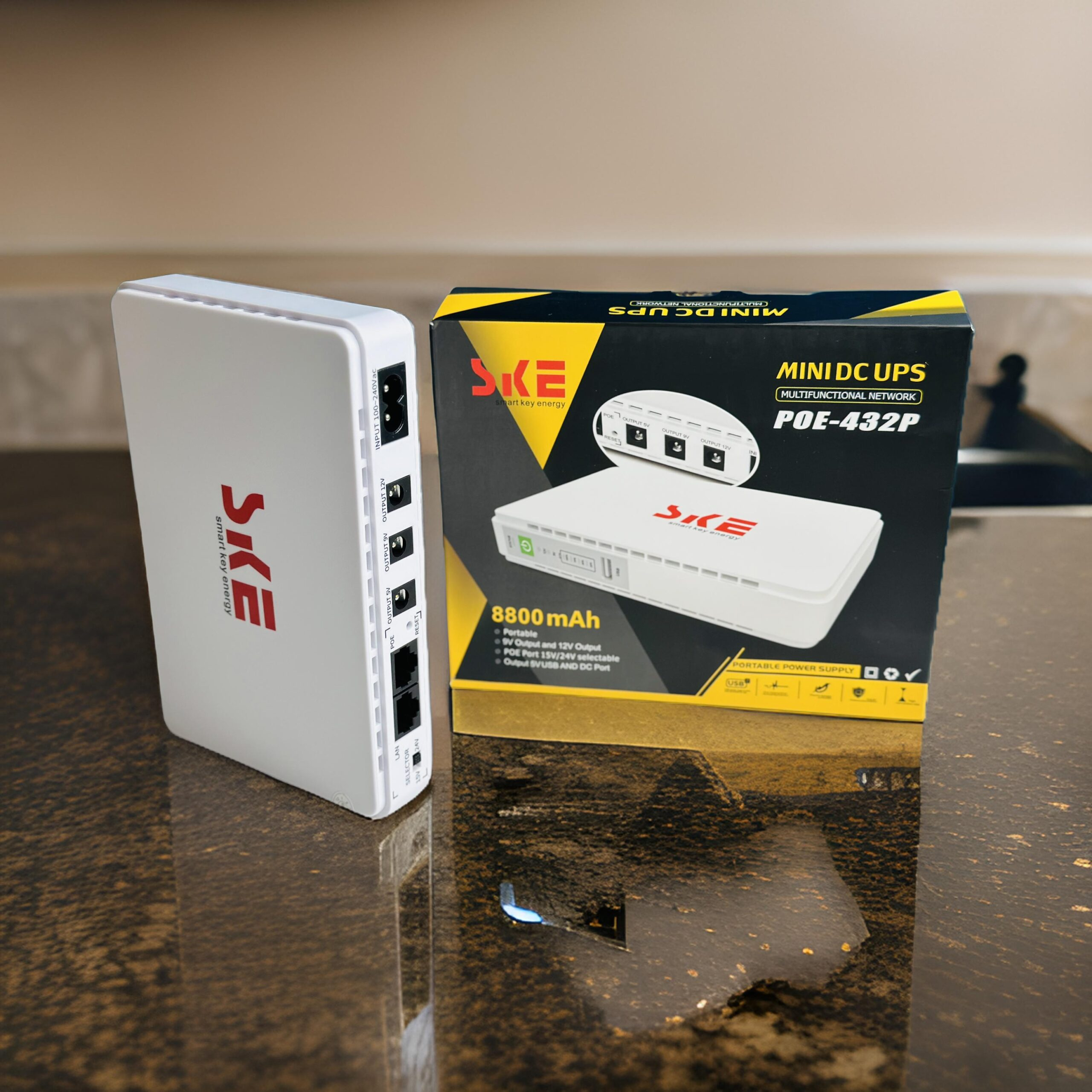 SKE 432P mini UPS for Router, ONU, Camera